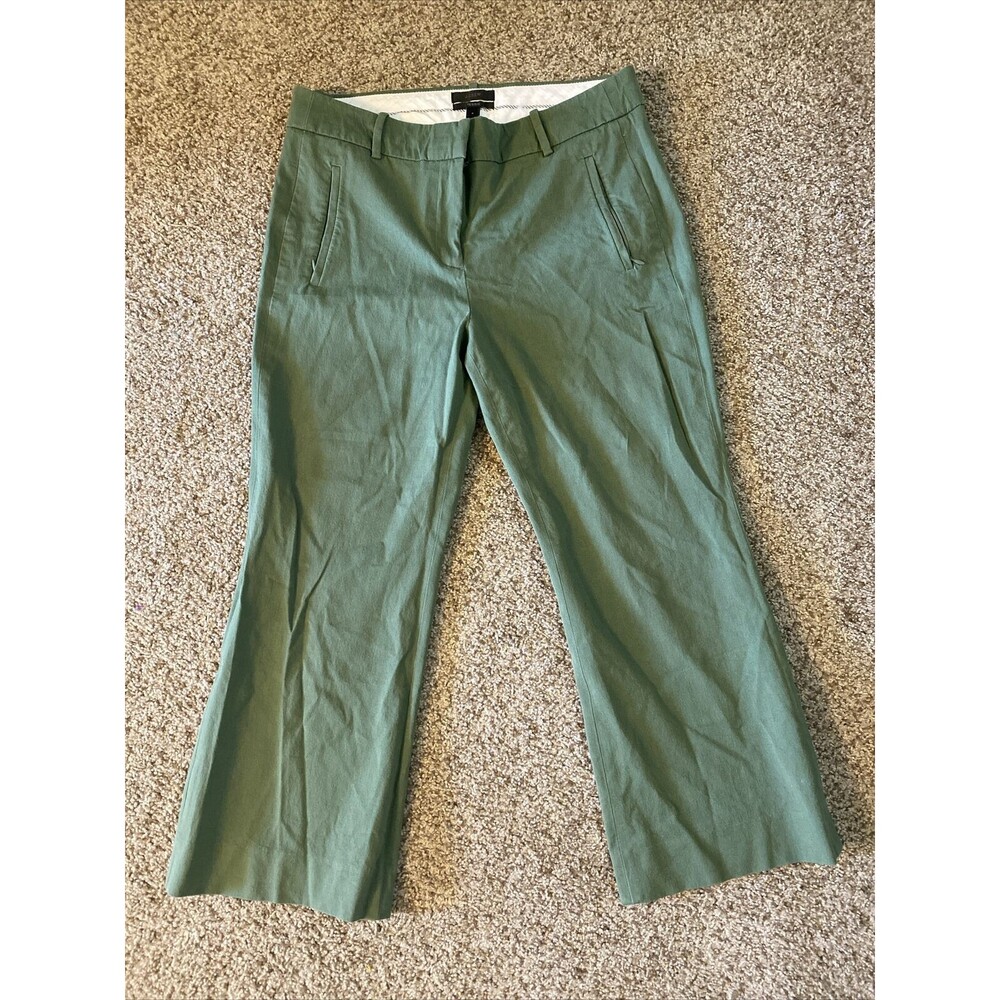 J.Crew Teddie Wide Leg Capris Size 8 Pale Green